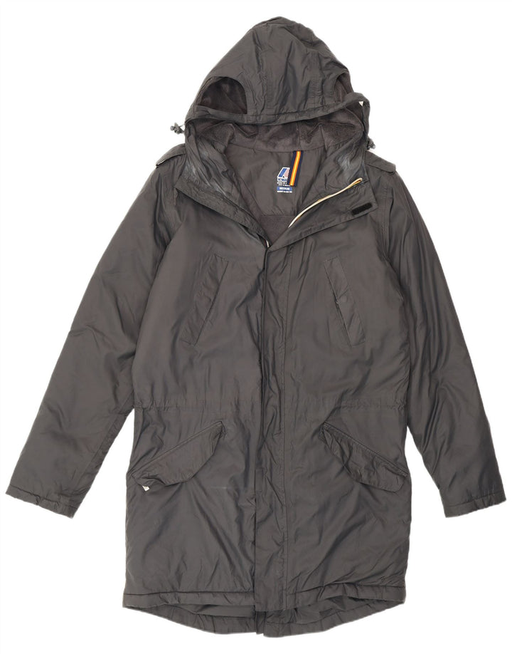Giacca Parka con cappuccio da uomo K-Way UK 38 Poliammide grigio medio
