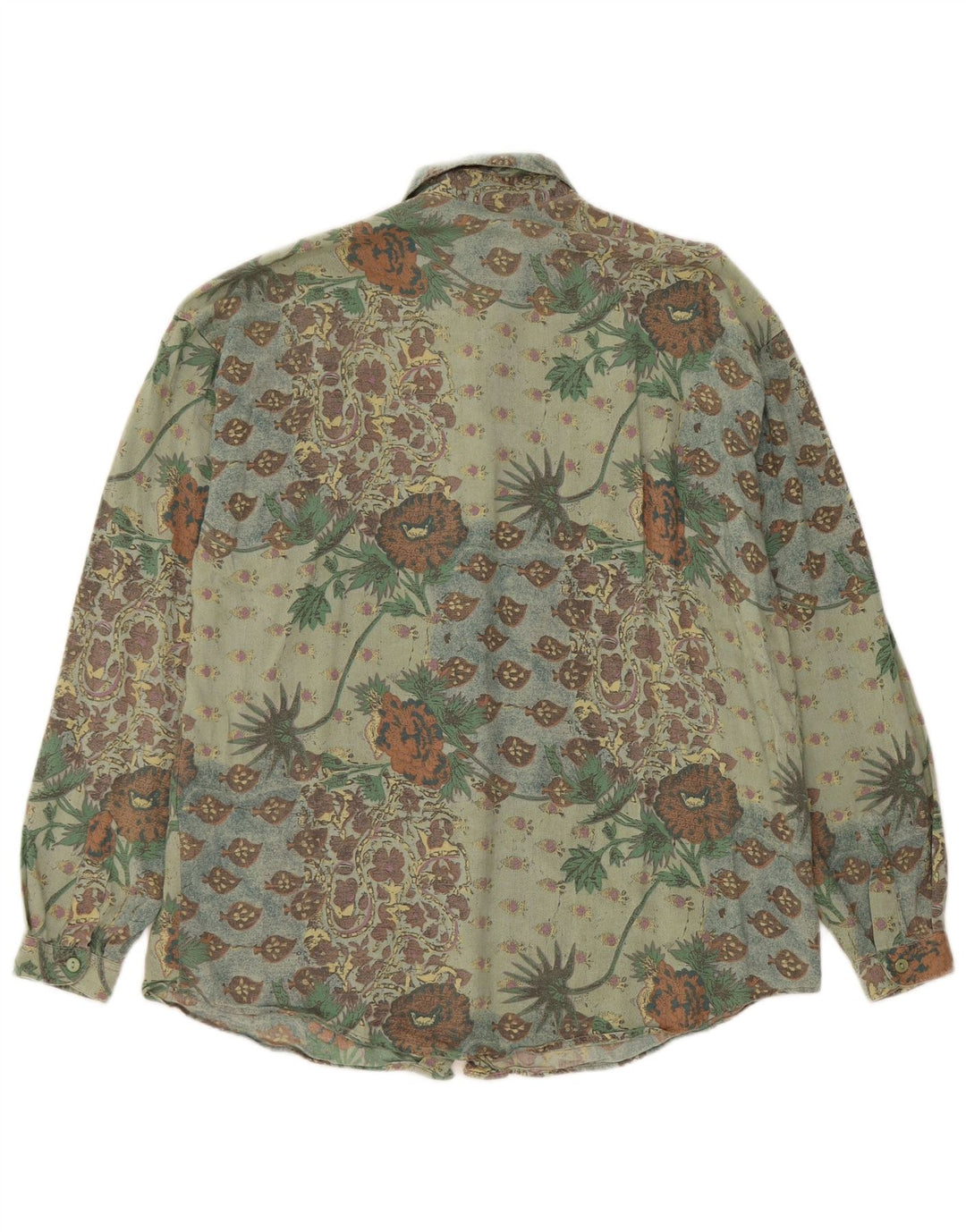 Camicia da donna BENETTON UK 18 XL Viscosa floreale verde