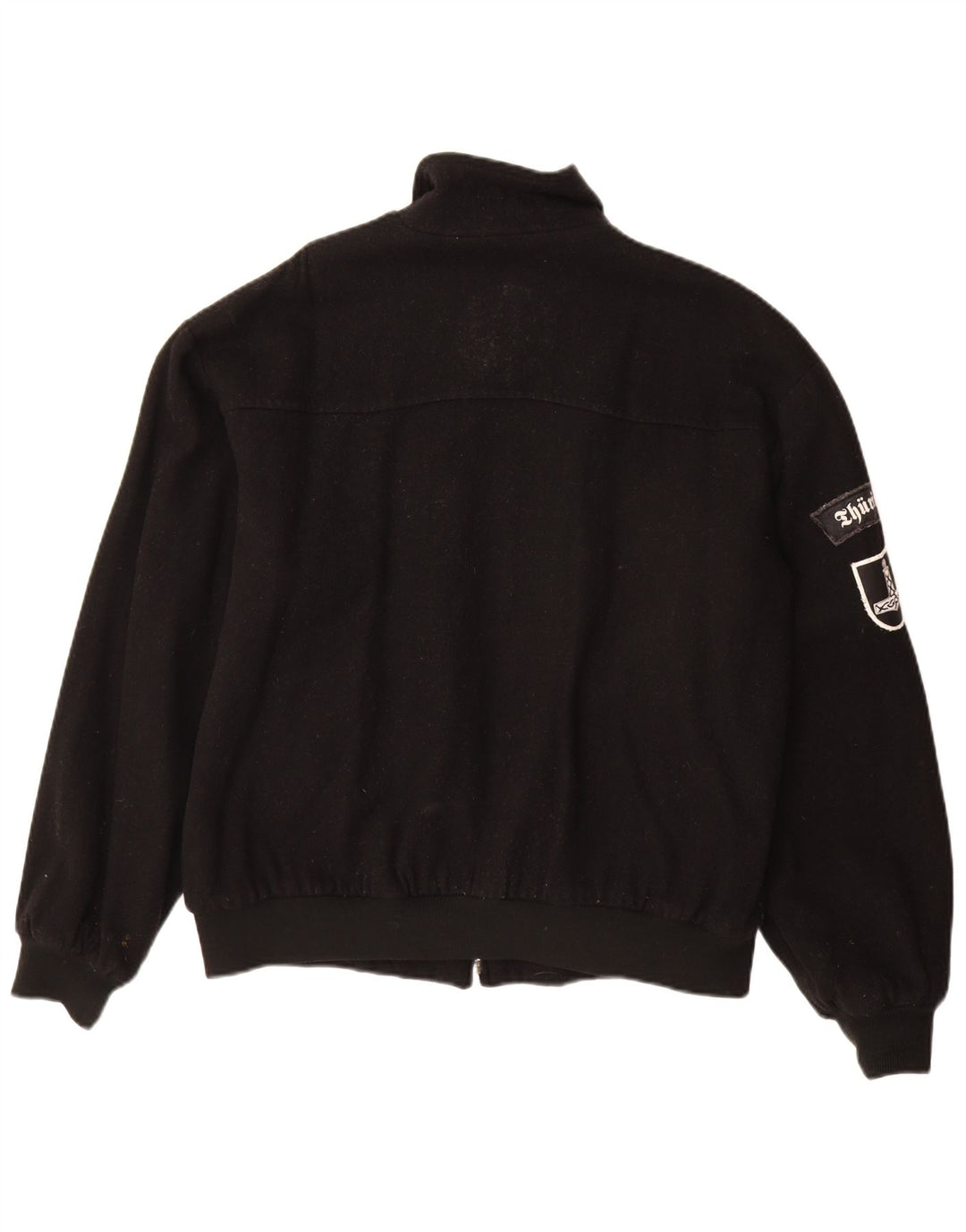 Giubbotto bomber vintage da uomo UK 40 grande lana nera