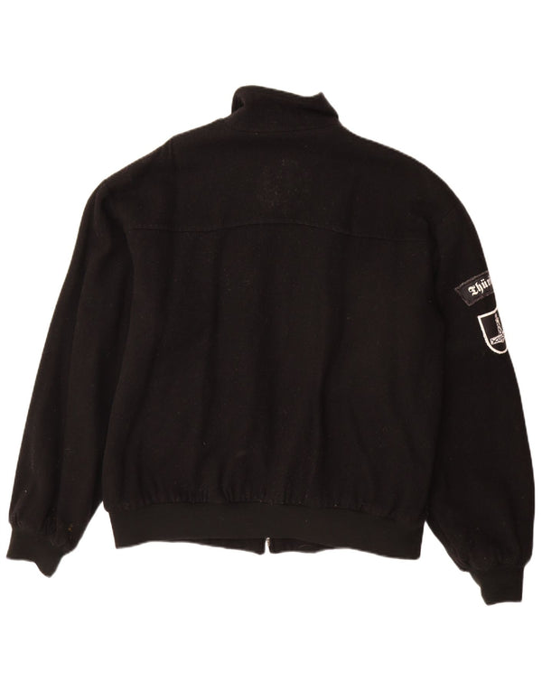 Giubbotto bomber vintage da uomo UK 40 grande lana nera