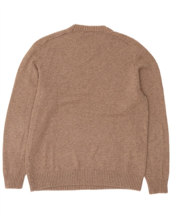 Maglione maglione girocollo da uomo Zara in poliestere marrone medio