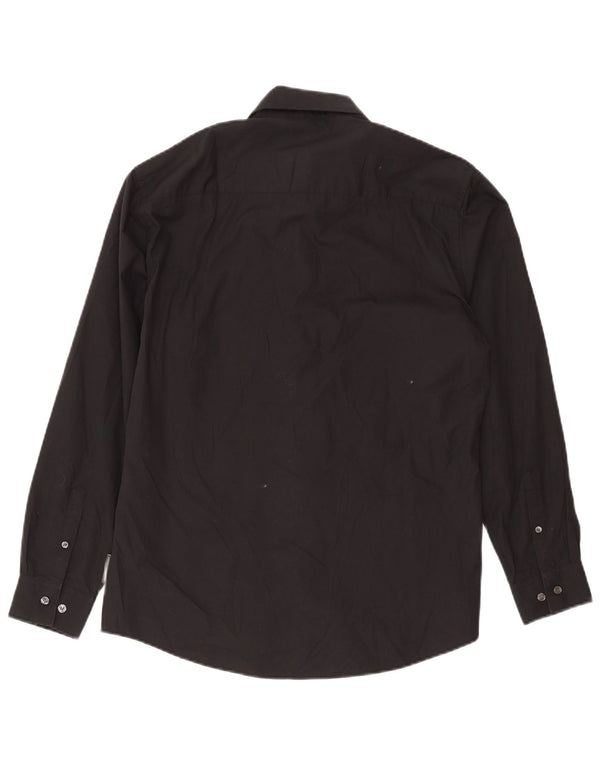 French Connection Mens Shirt Large Black Cotton