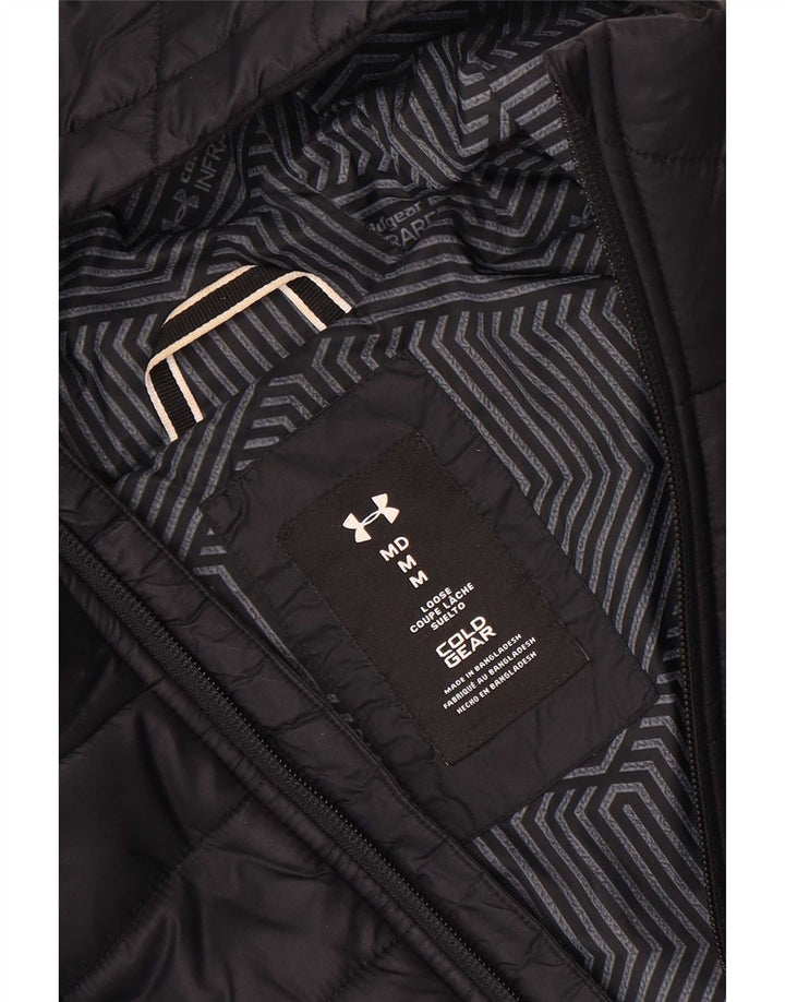Giacca imbottita con cappuccio Under Armour da donna Cold Gear UK 14 media nera