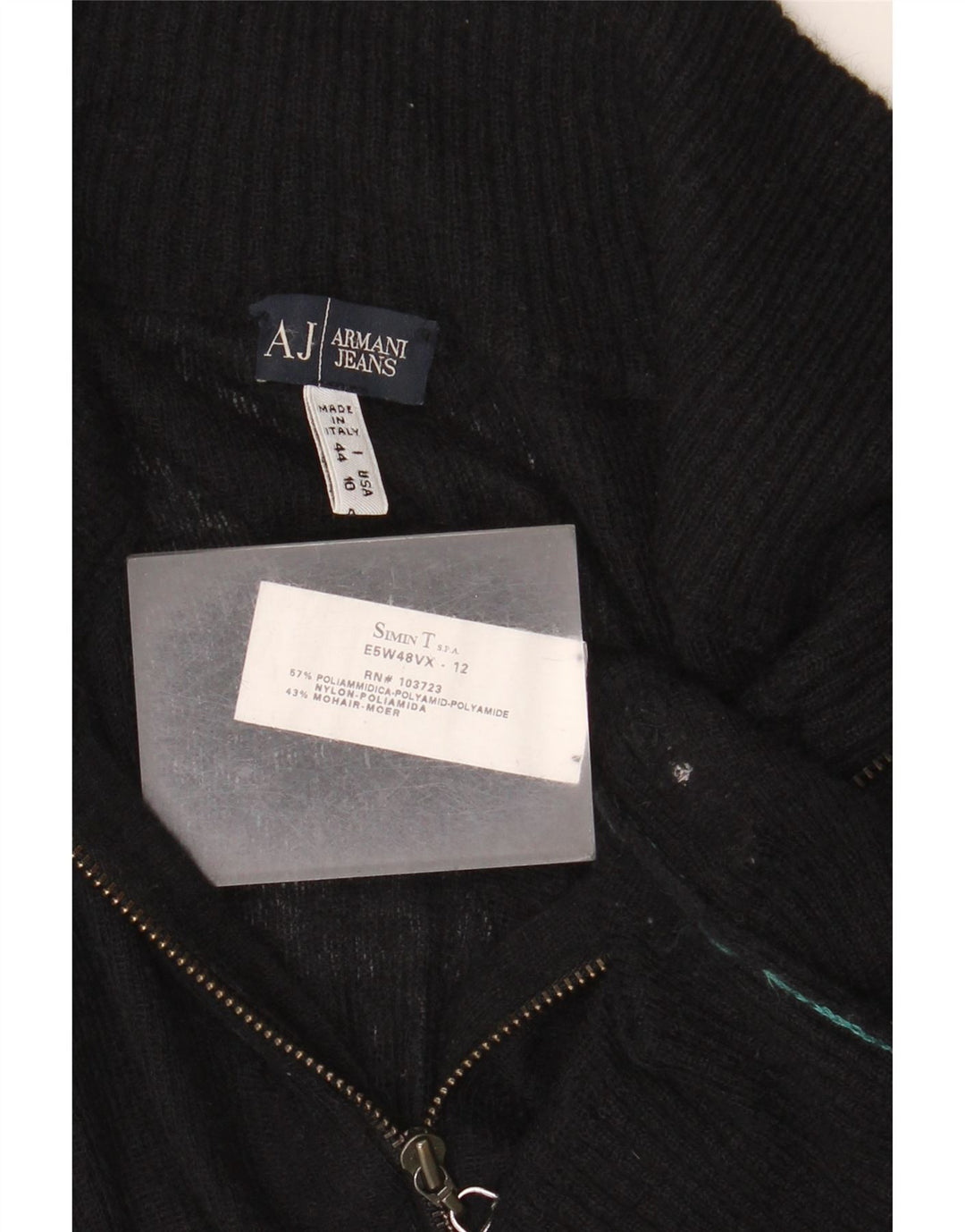 Maglia Cardigan Donna Armani Jeans IT 44 Medium Nero Poliammide