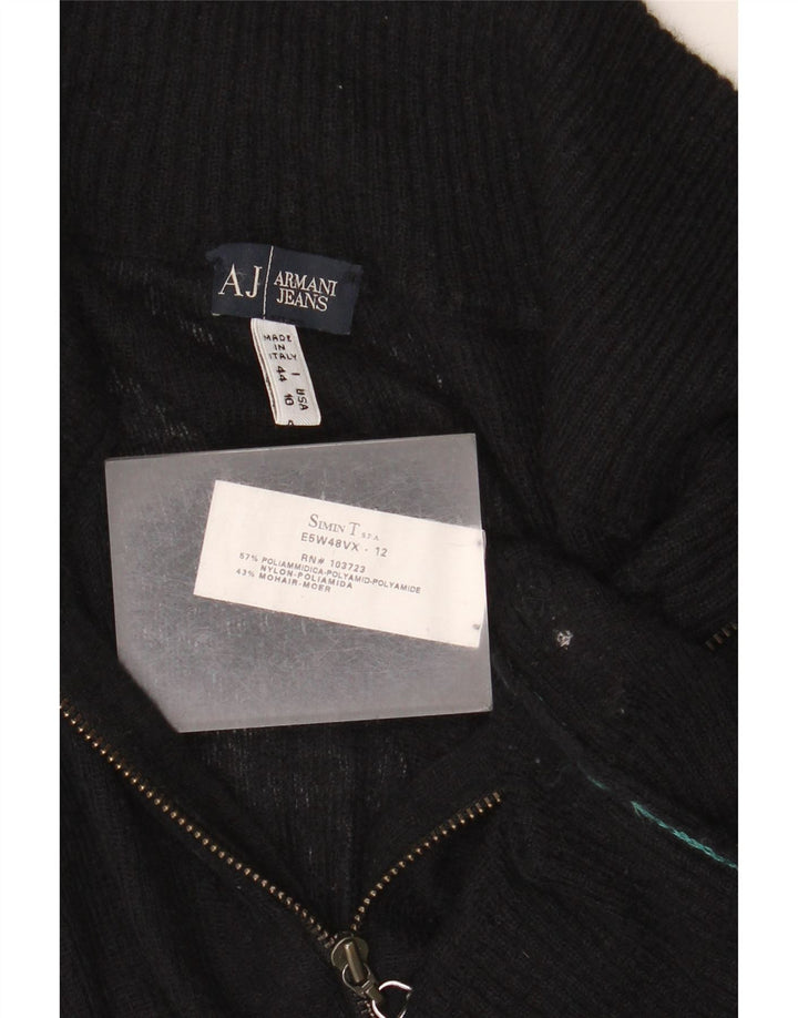 Maglia Cardigan Donna Armani Jeans IT 44 Medium Nero Poliammide