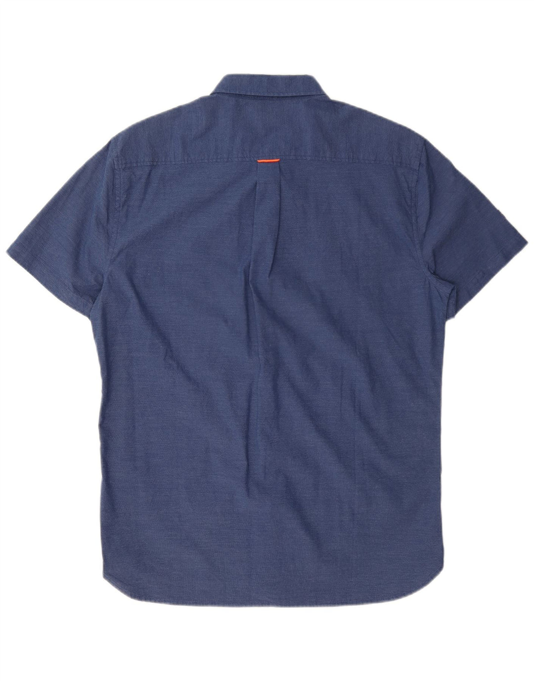 Camicia da uomo a maniche corte con vestibilità regolare Superdry, cotone blu navy medio