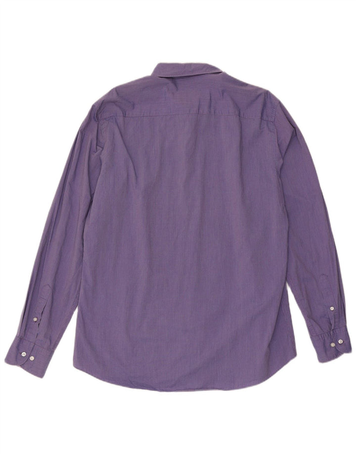 Camicia slim fit da uomo Massimo Dutti XL viola a quadretti