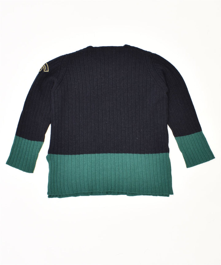 Maglione maglione girocollo da donna LES COPAINS IT 42 medio blu navy vintage