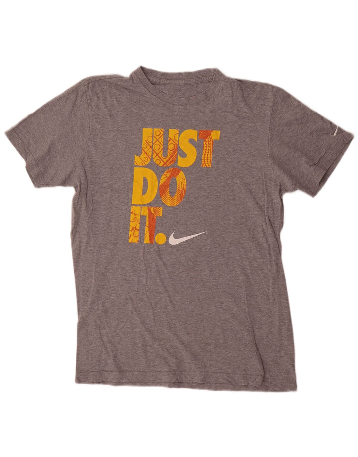 T-shirt grafica Nike da uomo con vestibilità standard, grigio medio