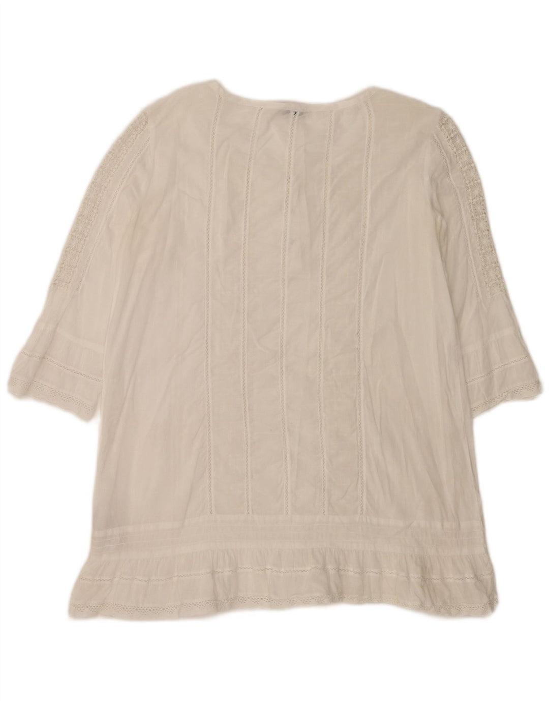 Top tunica oversize da donna con maniche a 3/4 Henry's IT 40 piccolo bianco