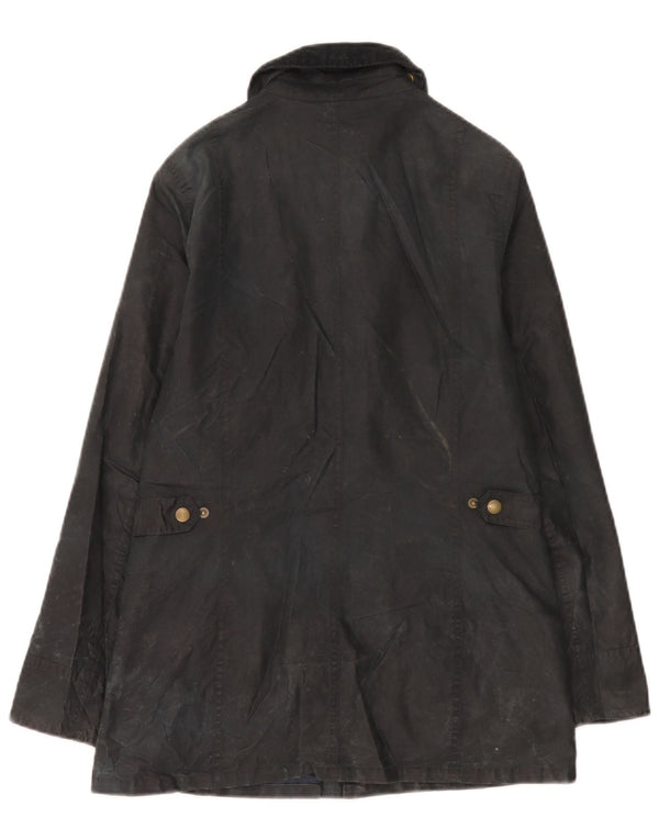 Giacca da donna in cotone cerato Barbour UK 10 piccola nera