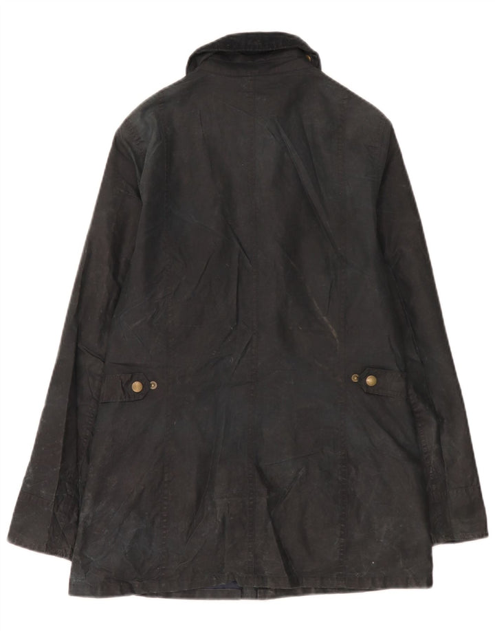 Giacca da donna in cotone cerato Barbour UK 10 piccola nera