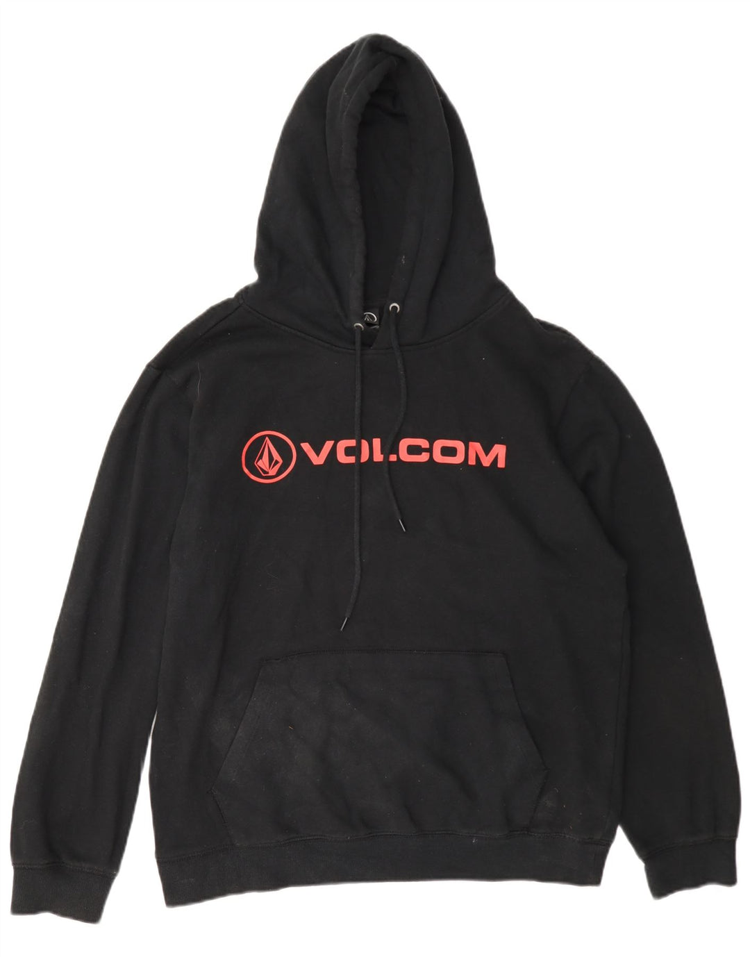 Felpa con cappuccio grafica da uomo Volcom in cotone grigio medio