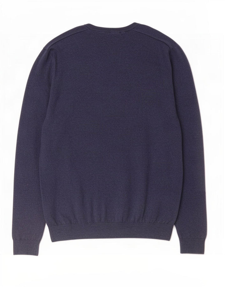 Maglione da uomo con scollo a V Gap in cotone blu medio