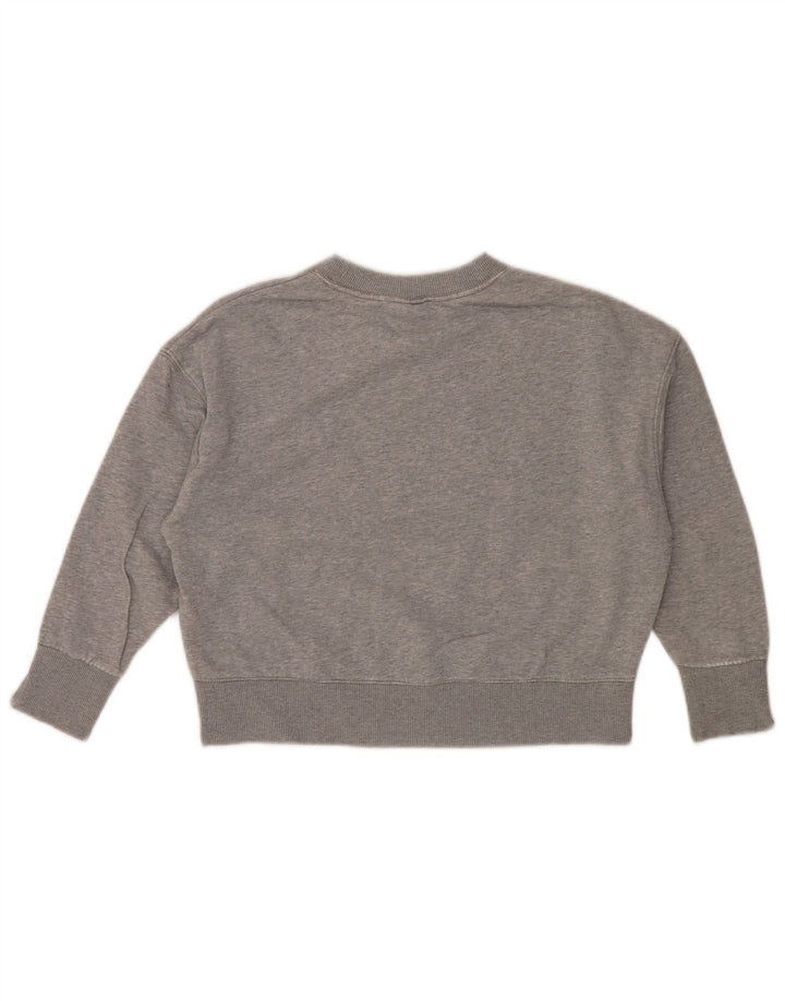 Felpa a pipistrello corta NIKE da donna oversize, maglione UK 6 XS grigio