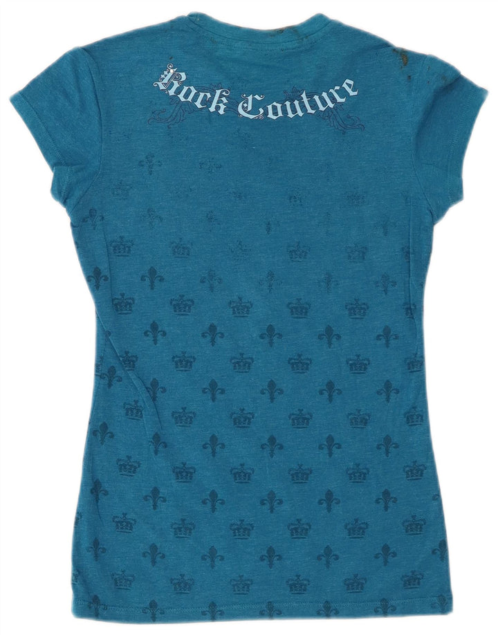 HARD ROCK CAFE T-shirt grafica da donna San Diego UK 8 piccola in cotone blu