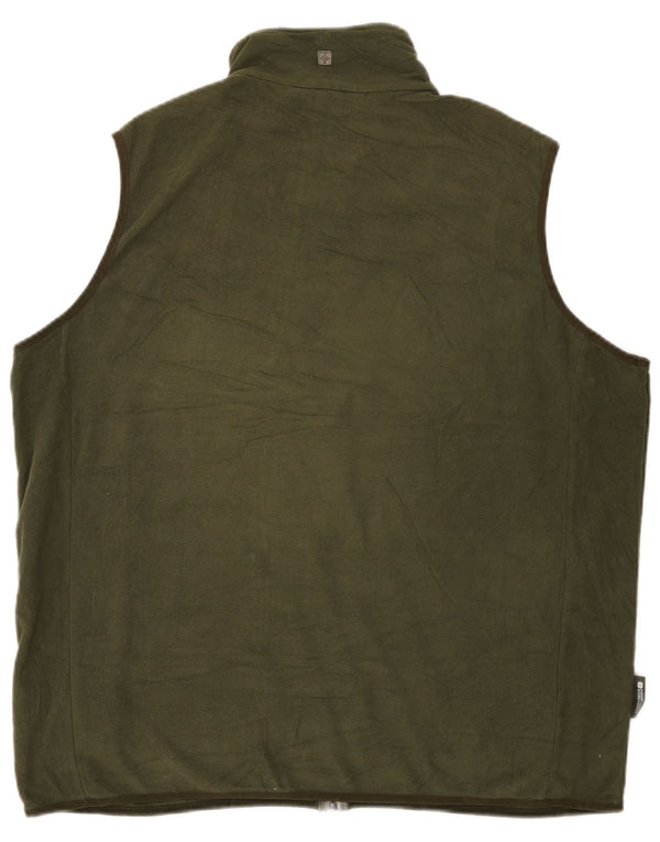 Gilet in pile da uomo Mountain Warehouse UK 42 XL Poliestere kaki