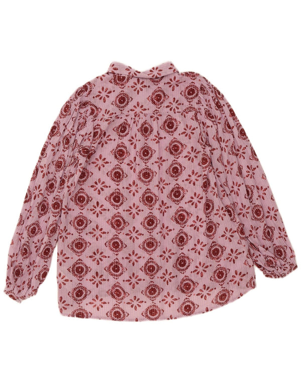 Camicetta trasparente da donna Fat Face, taglia UK 10, piccola in cotone floreale rosa