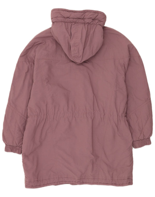 Cappotto giacca a vento con cappuccio da donna VINTAGE EU 42 Large Purple Poliestere