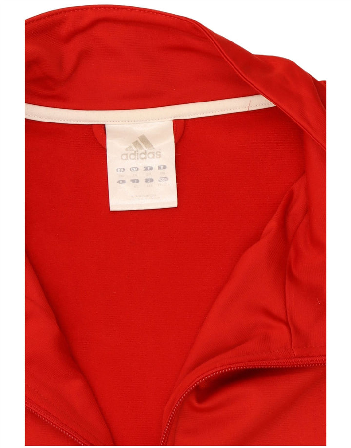 Giacca da tuta da uomo Adidas 2XL Poliestere color block rosso