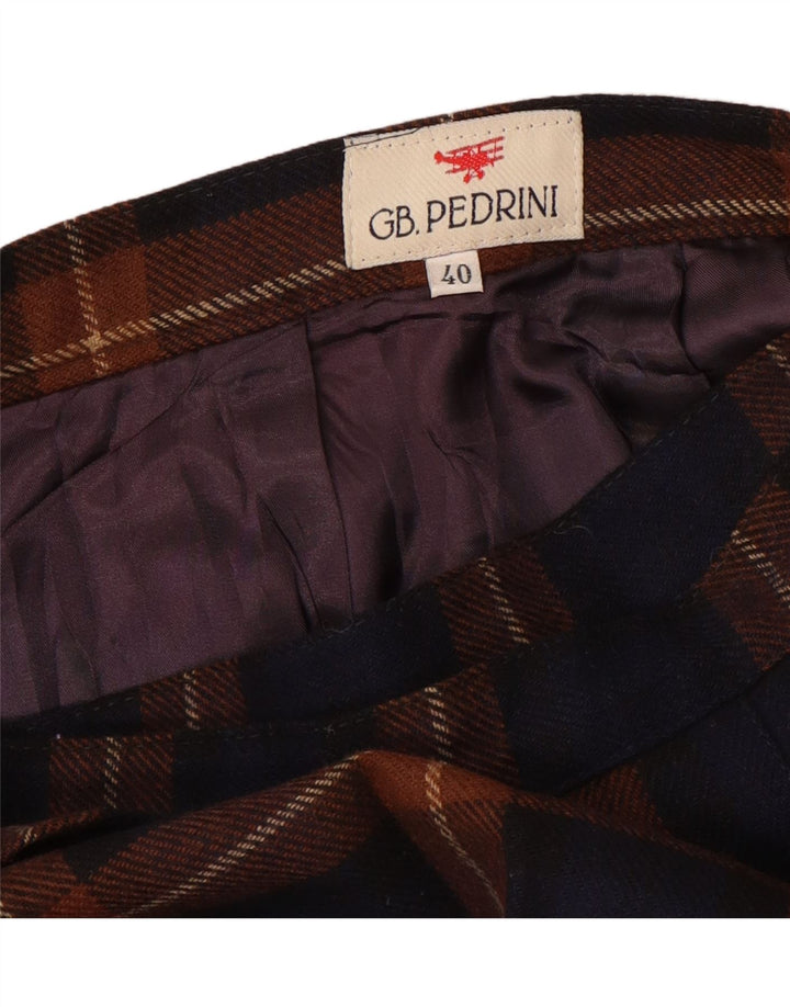 GB.PEDRINI Gonna mini avvolgente da donna IT 40 piccola W24 scozzese blu navy