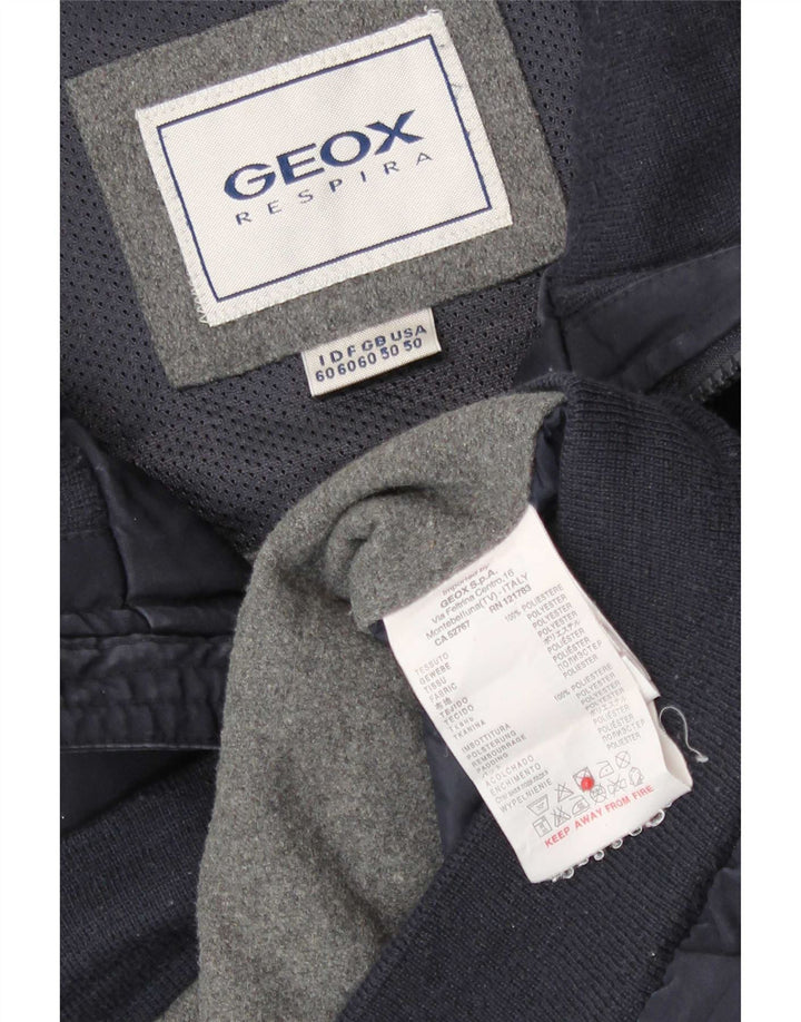 Giubbotto bomber da uomo Geox Respira UK 50 5XL poliestere blu navy
