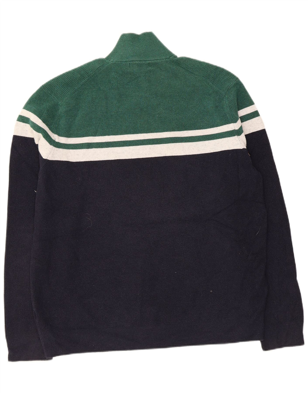 Maglione da uomo Marks & Spencer con zip e collo XL color block blu navy