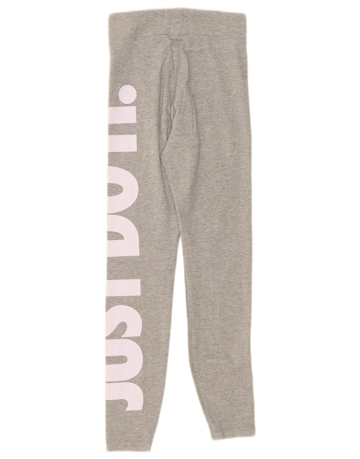 Leggings grafici da donna Nike UK 4 XS cotone grigio