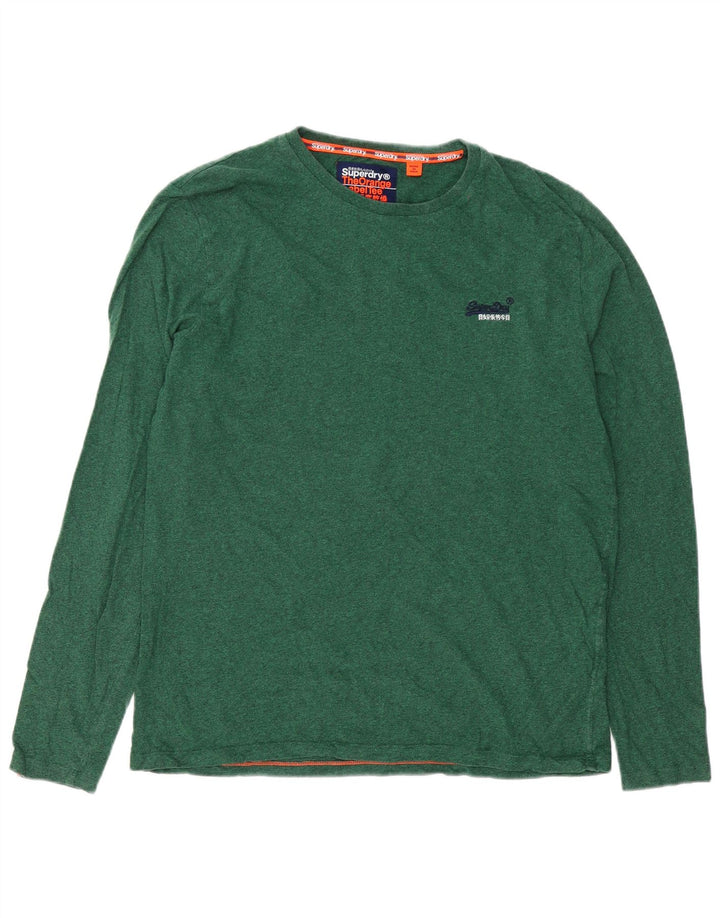 Top da uomo a maniche lunghe Superdry 2XL verde chiazzato