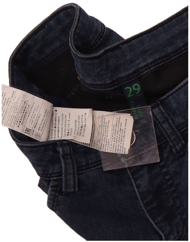 Jeans skinny da donna Benetton W29 L30 cotone blu