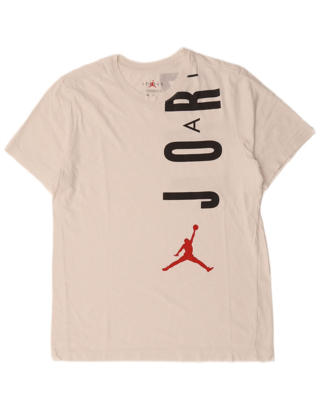 T-shirt grafica da uomo con vestibilità standard Jordan, top in cotone bianco medio
