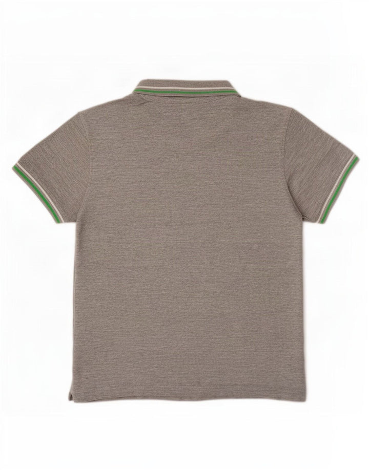 Polo da uomo Lotto in cotone mélange grigio medio