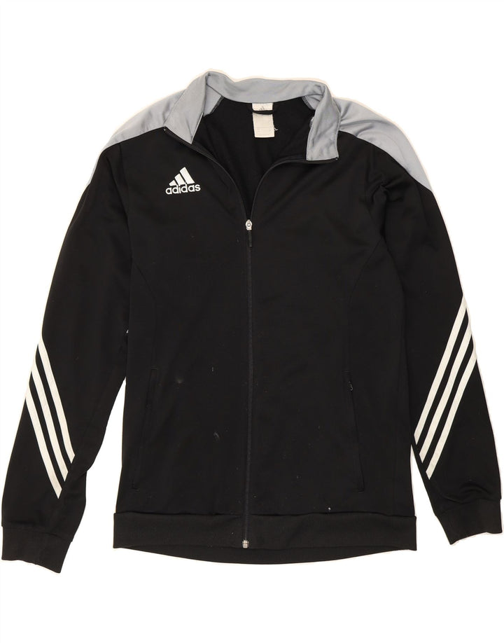 ADIDAS Mens Tracksuit Top Jacket Large Black Colourblock Polyester Vintage Adidas and Second-Hand Adidas from Messina Hembry 
