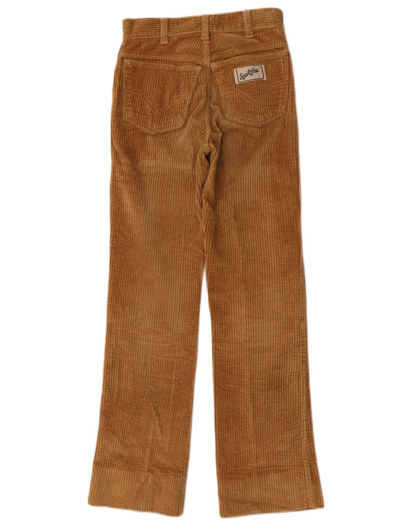 Pantaloni dritti da donna vintage in velluto a coste W25 L29 in cotone marrone