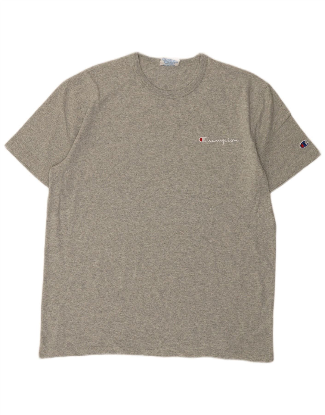 CHAMPION T-shirt Heritage da uomo Top grande in cotone chiazzato grigio