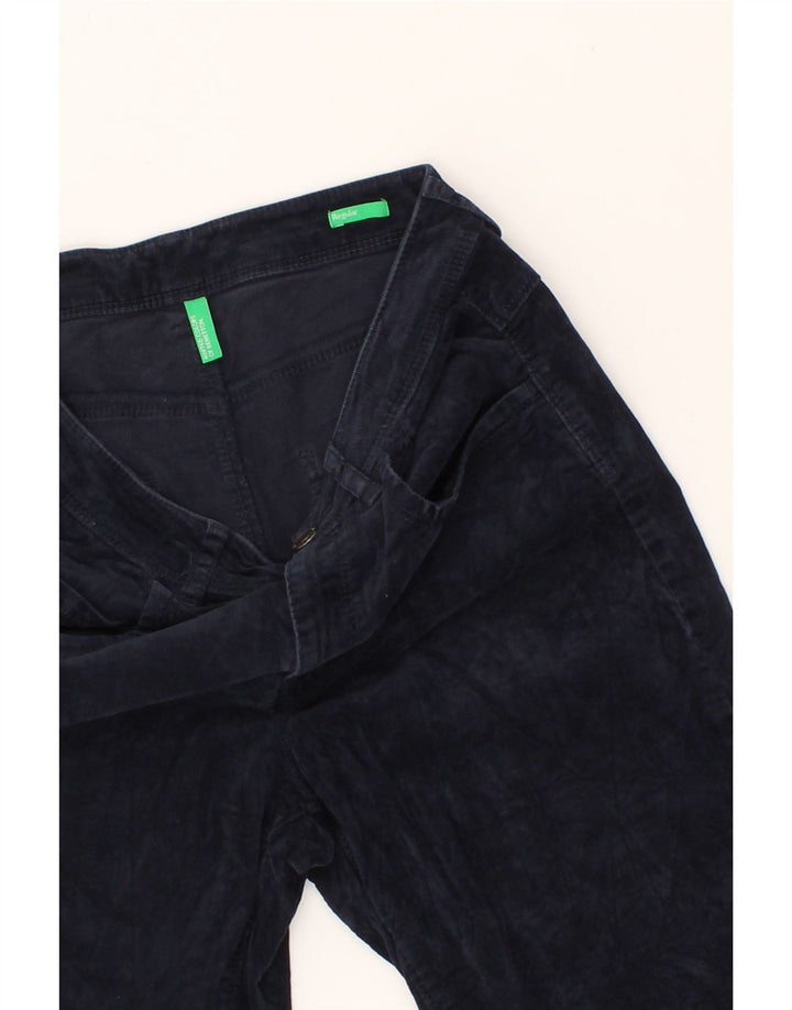 BENETTON Womens Regular Straight Casual Trousers W28 L30  Navy Blue Vintage Benetton and Second-Hand Benetton from Messina Hembry 