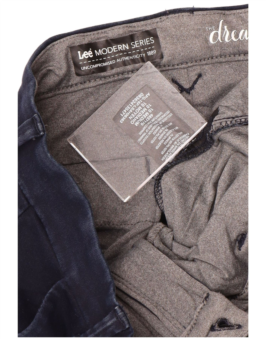 Pantaloni chino da donna Lee US 10 Large W32 L33 Blu Navy Modern