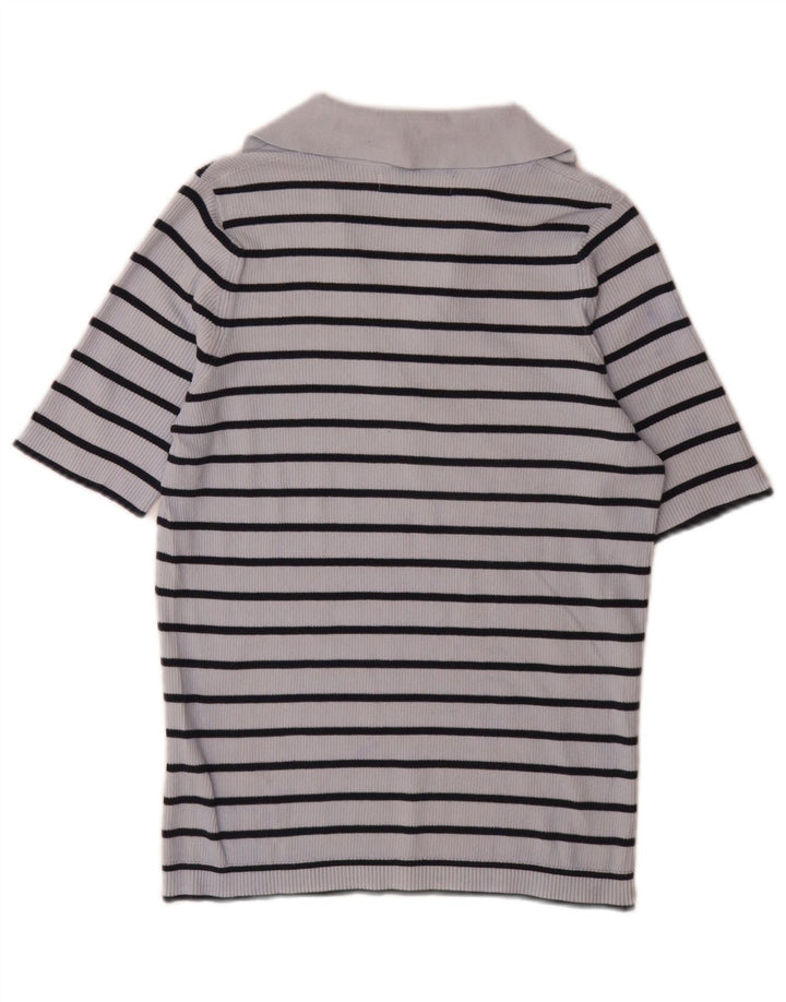 Polo da donna Marks & Spencer UK 14 Cotone a righe blu medio