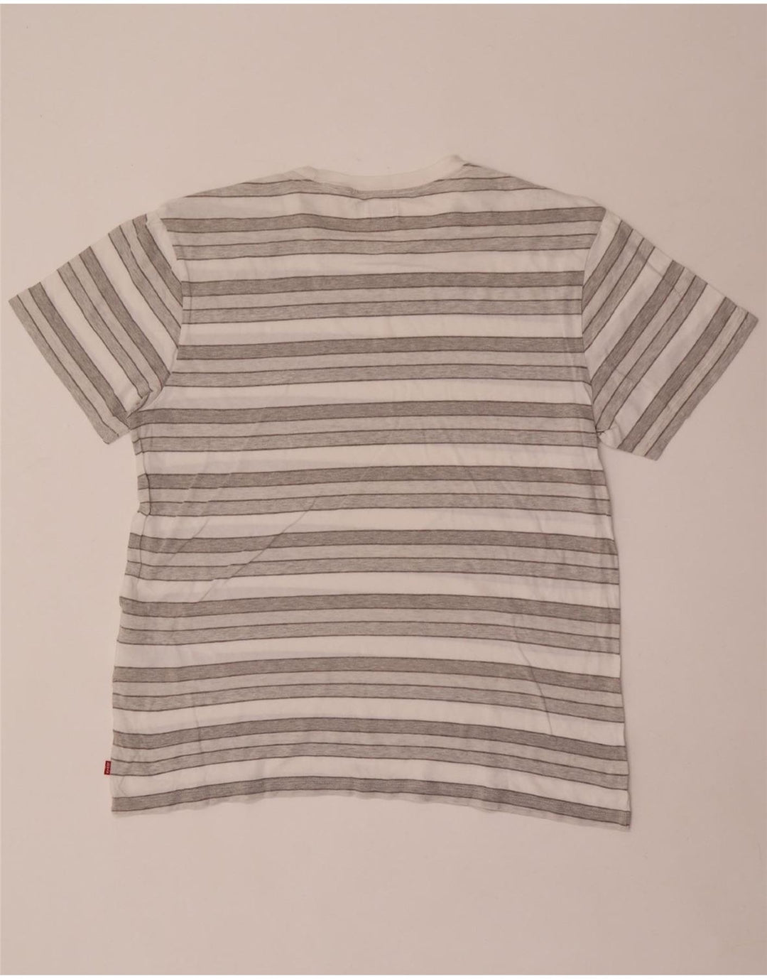 T-shirt da uomo Levi's Top grande in cotone a righe grigie