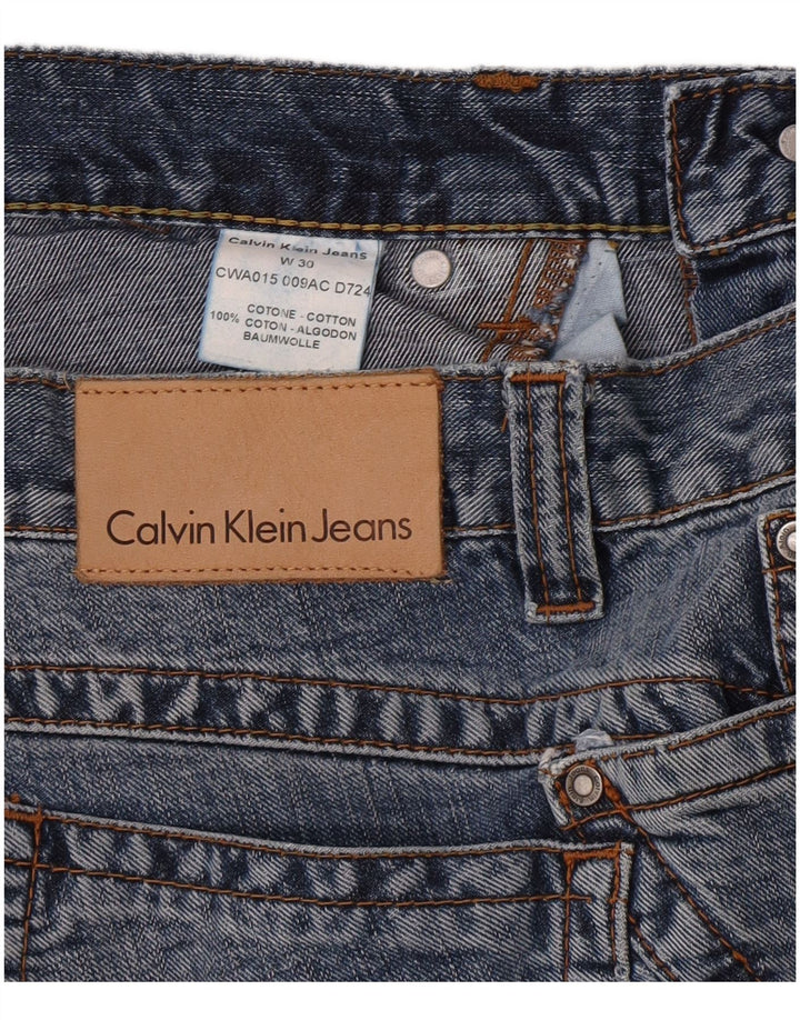 Jeans svasati da donna Calvin Klein W30 L34 cotone blu