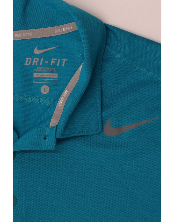 Polo Nike da uomo Dri Fit grande blu in poliestere