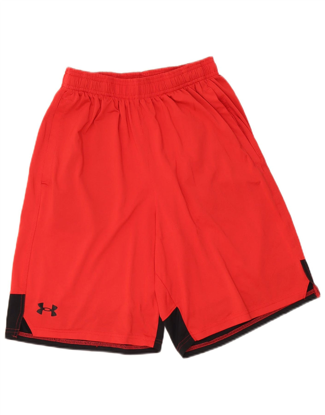 Pantaloncini sportivi da uomo UNDER ARMOUR Poliestere color block rosso medio