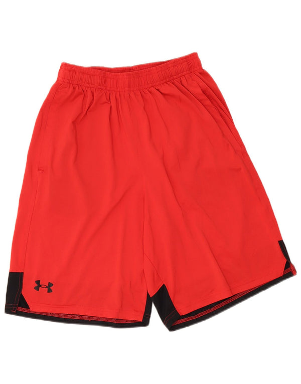 Pantaloncini sportivi da uomo UNDER ARMOUR Poliestere color block rosso medio