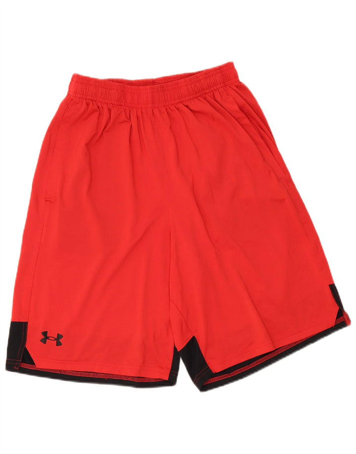 Pantaloncini sportivi da uomo UNDER ARMOUR Poliestere color block rosso medio