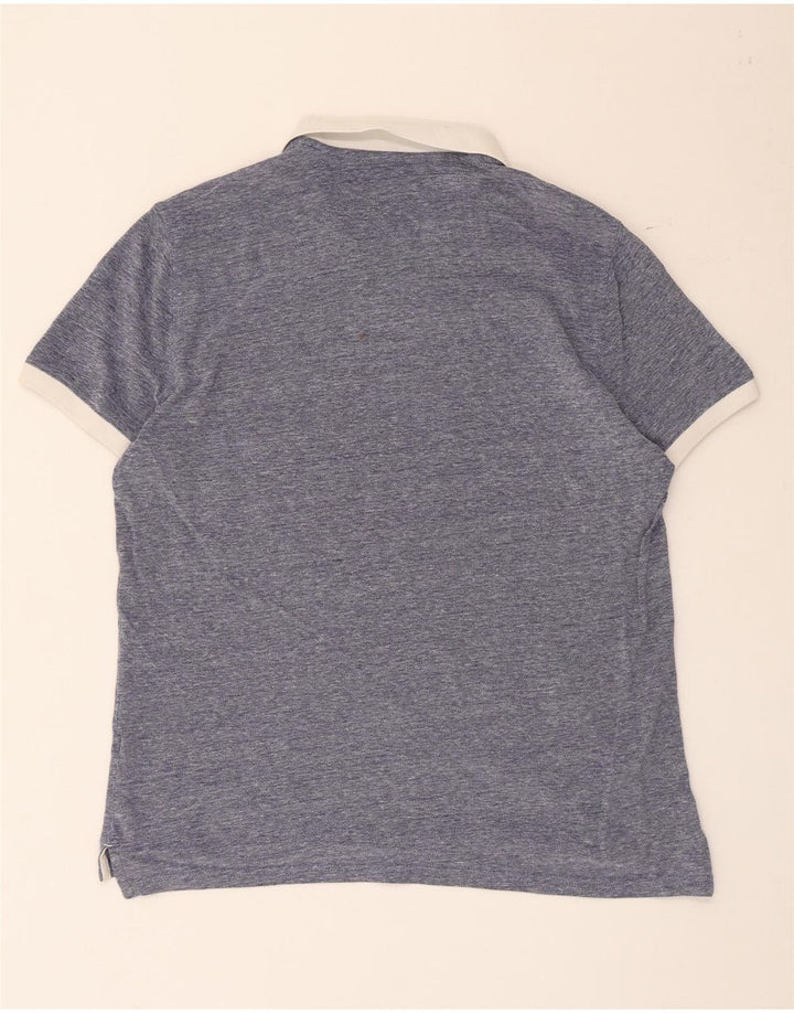 Polo Rugby Uomo Massimo Dutti Large Blu Cotone