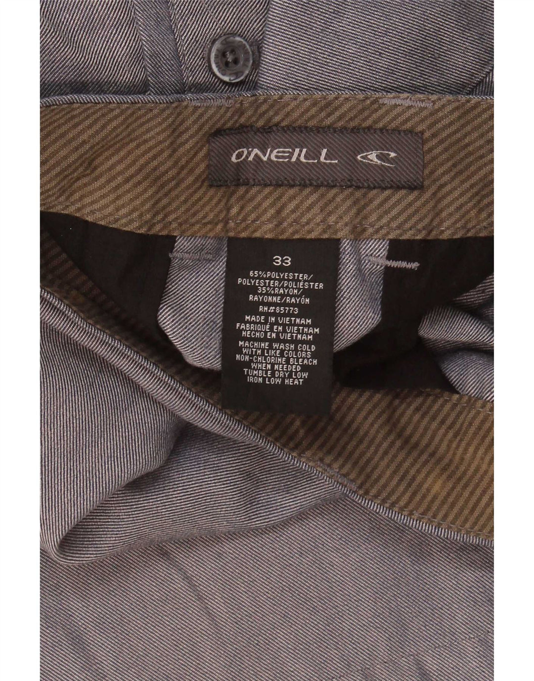 Pantaloncini chino da uomo O'Neill W33 poliestere grigio medio