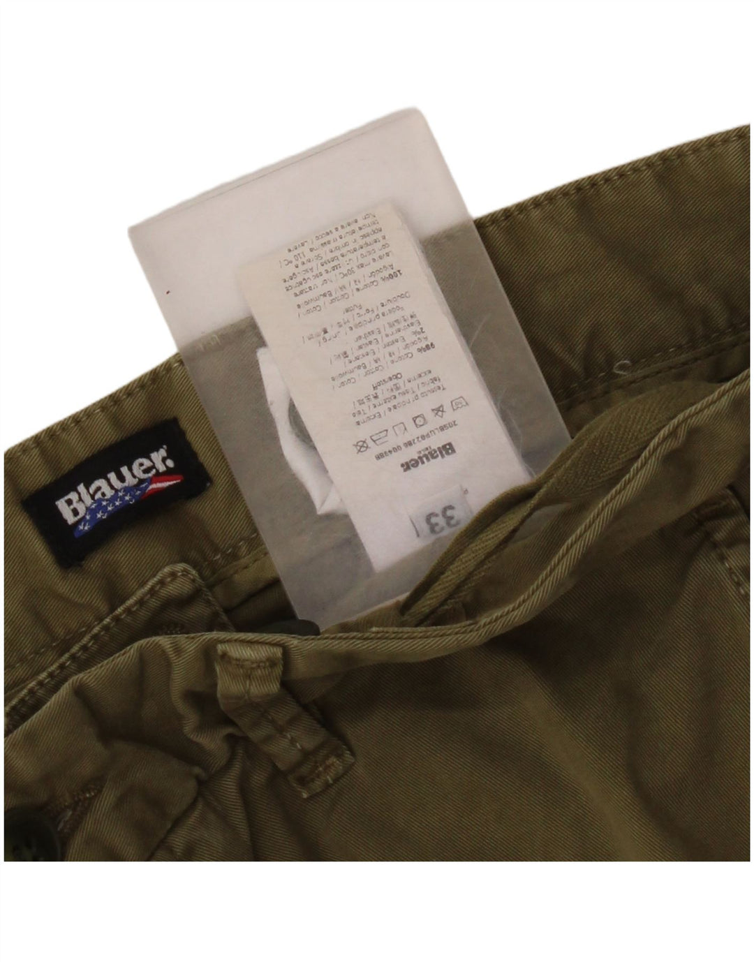 Pantaloncini chino da uomo Blauer W33 cotone kaki medio