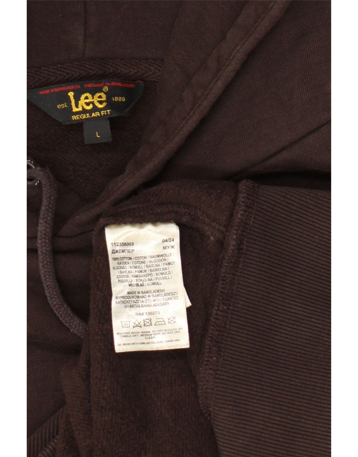 Maglione con cappuccio Lee da uomo, vestibilità regolare, grande, in cotone marrone