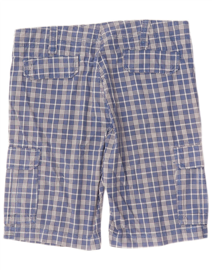 BEST COMPANY Pantaloncini cargo da uomo IT 50 Large W34 Cotone a quadretti blu