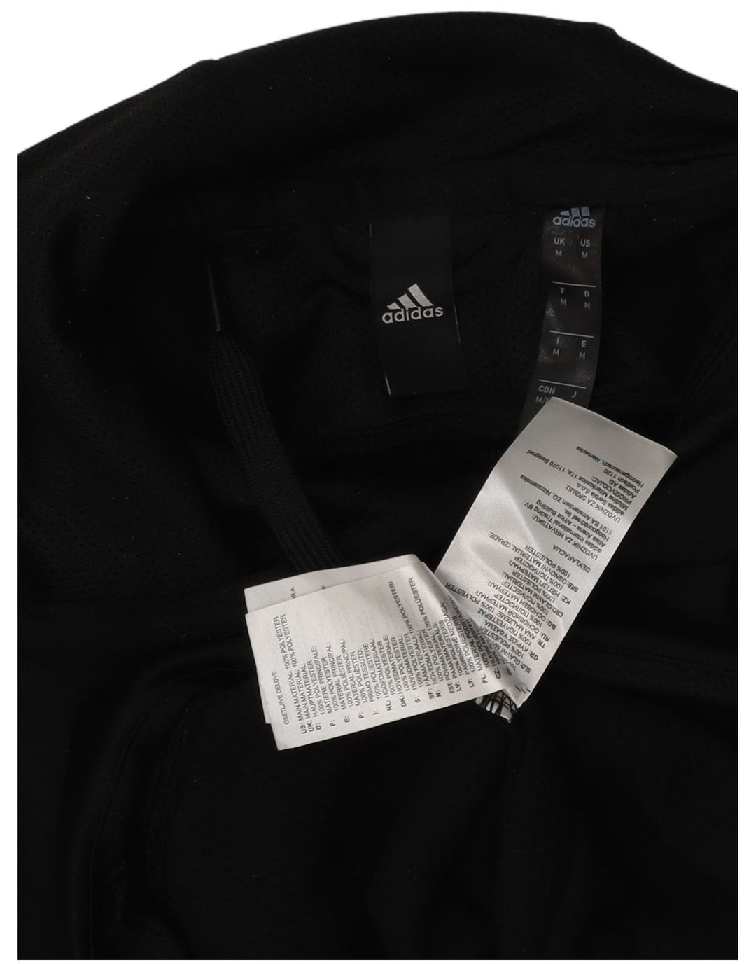 Felpa con cappuccio grafica ADIDAS da uomo Climawarm, poliestere nero medio